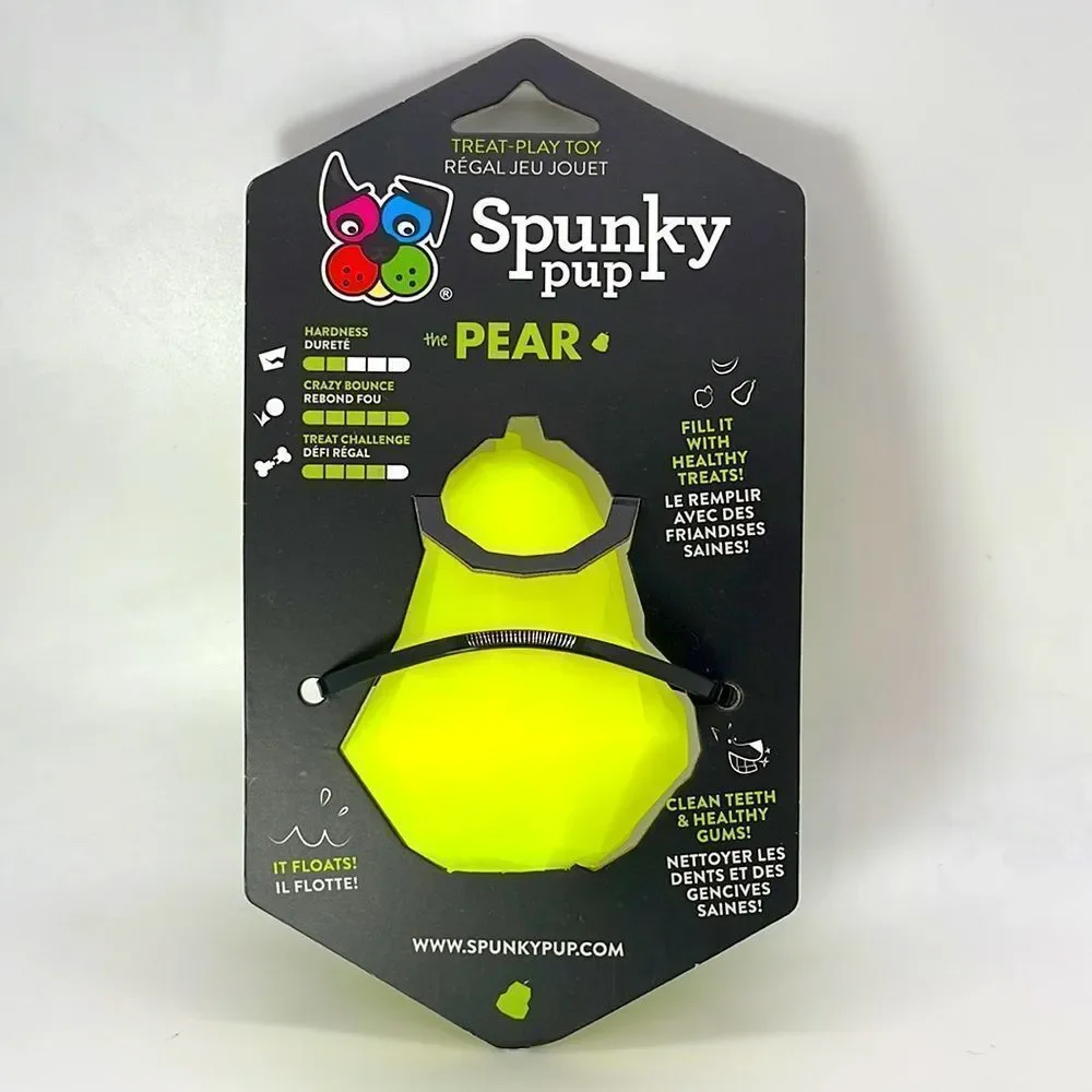 NWT Spunky Pup Treat Holder Dog Toy - Pear